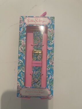 Lilly Pulitzer Pink & Blue Floral Apple Watch Band - Lilly Pulitzer